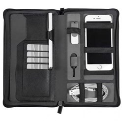 Modena Recharge Travel Wallet with Zipper and Wrist Strap